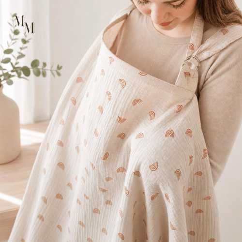 Nursing Cover Cotton Baby Shower Gift For New Mom Privacy Breastfeeding Cover For Stroller Canopy Cover For Mom and Baby Gift Ideas