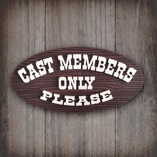 Frontierland Fort Wilderness Cast Members Only Sign Door Plaque 3D Printed Disney World Disneyland Big Thunder Splash Mountain Magnet Prop
