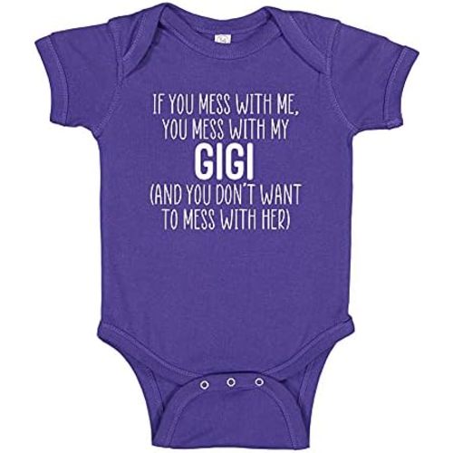 Don't Mess with My Gigi Baby Bodysuit One Piece or Toddler T-Shirt Funny Grandma Quotes Gift
