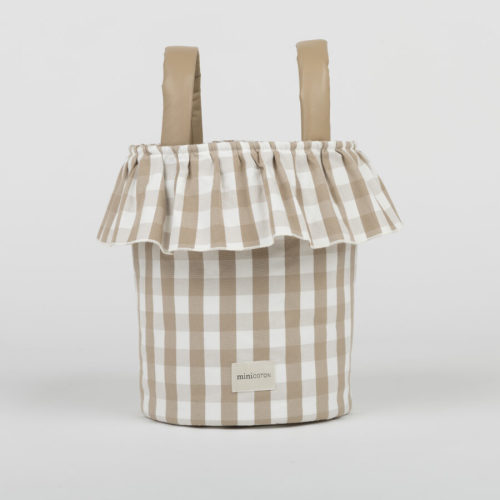 Basket Vichy - Oak + White - Minicoton