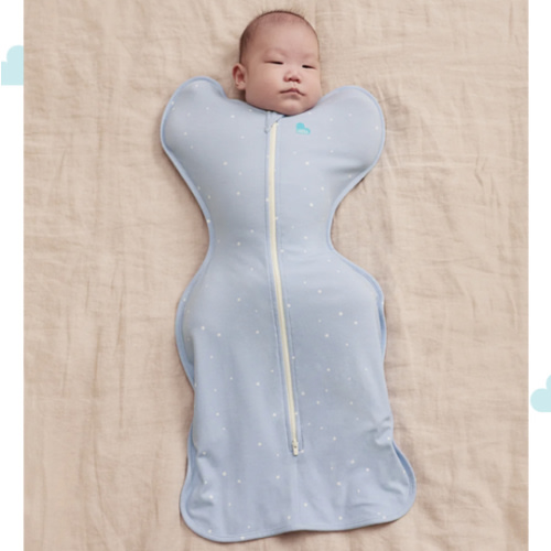 Swaddle Up™ 1.0 TOG Cotton Powder Blue Twinkle
