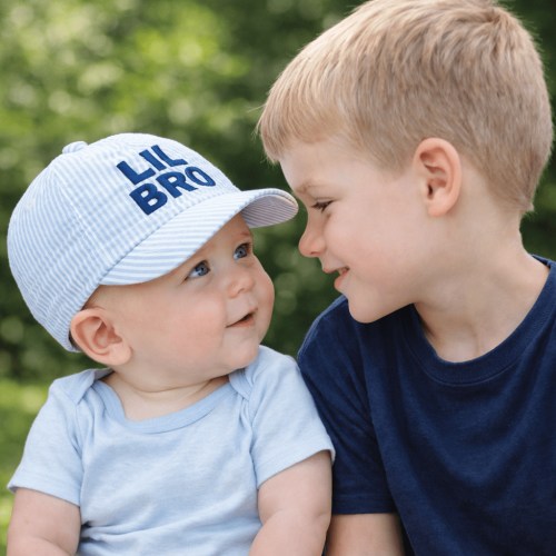 Lil Bro Seersucker Baseball Hat