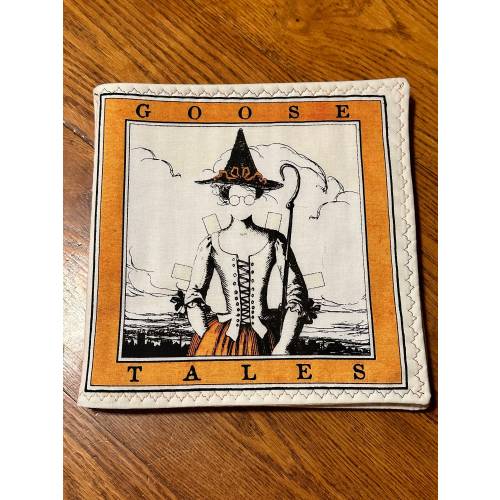 Goose Tales cloth book, baby book, kids nursery rhyme book, washable book, cloth book for baby, mother goose gothic baby book, gothic baby