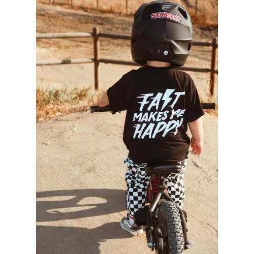 Fast Makes Me Happy T-Shirt Black | Little Trouble