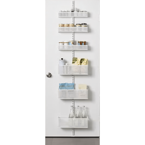 Elfa Classic Mesh Pantry Door Rack White