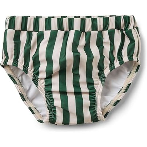 Infant Baby Boys Swim Diapers Washable Reusable Swimming Diaper Waterproof Swim Pant Green Striped Swimsuit 6-9 Months