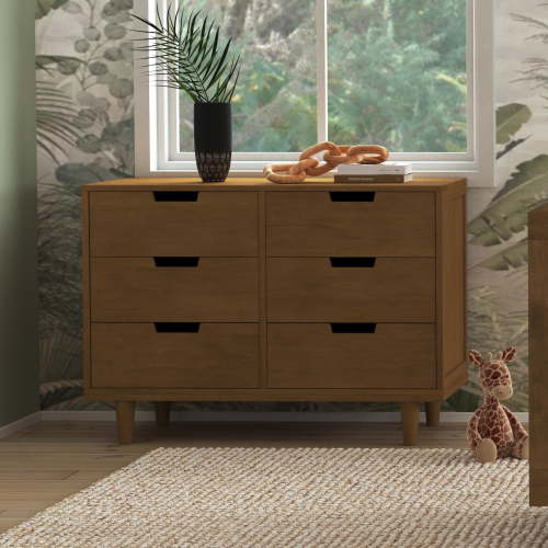 DaVinci Double 6-Drawer Child Dresser, Pine Walnut
