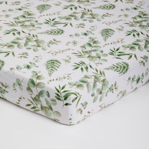 Bilbi Bamboo Cot Fitted Sheet Foliage