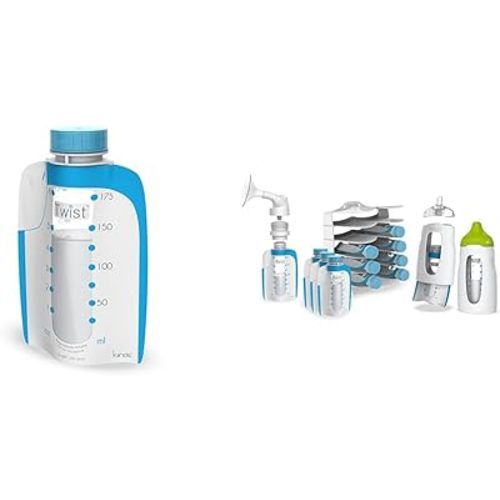 Kiinde Twist Pouch Direct-Pump Direct-Feed Twist Cap Breast Milk Storage Bags for Pumping & Twist Universal Direct-Pump Feeding System Starter Kit for Leak-Free and Transfer-Free Breastmilk Collection