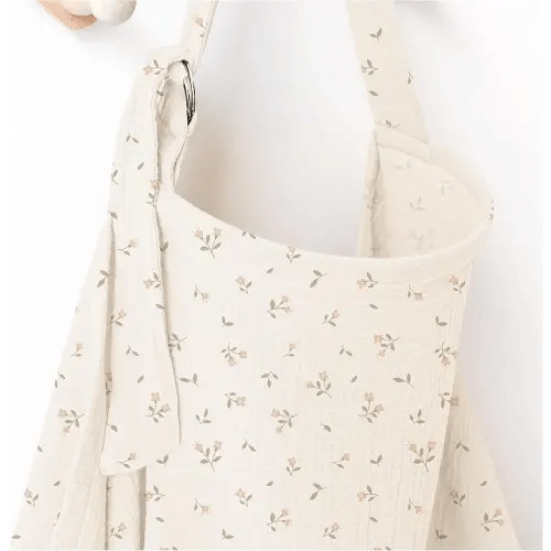 Muslin Nursing Covers for Breastfeeding, Privacy Breast Feeding Cover with Arch Neckline for Mom and Baby, Breathable 100% Cotton Nursing Apron Multi-use Stroller Cover