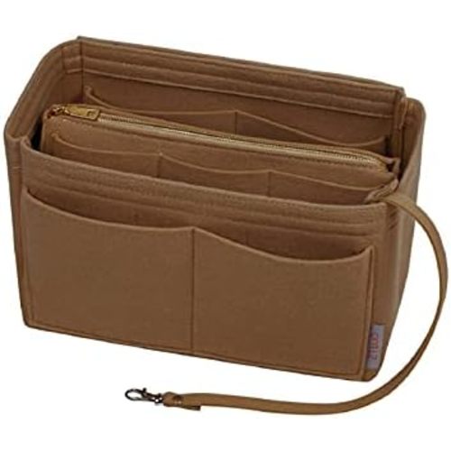 ZTUJO Purse Organizer Insert, Felt Bag Organizer with Metal Zipper, Handbag & Tote Shaper, For Speedy Neverfull Tote, 7 Sizes