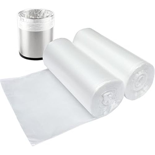 3 Gallon Small Clear Bathroom Trash Bags, Office Wastebasket Liners Garbage Bags for Restroom, Home Bins, 100 Counts