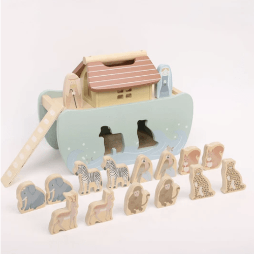 Noah's Ark Shape Sorter - Wooden Animal Toy