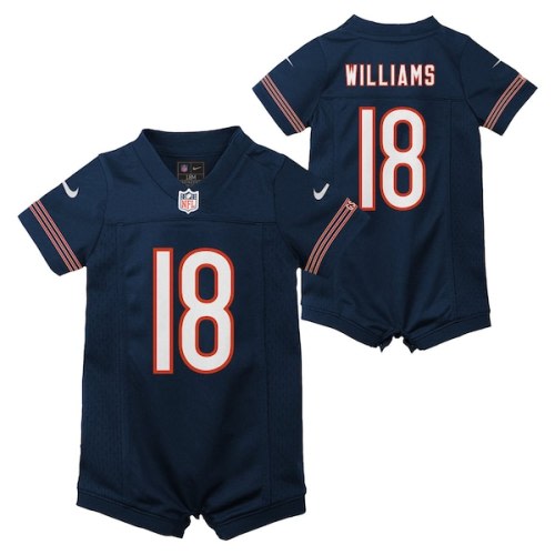 Newborn Chicago Bears Caleb Williams Nike Navy Romper Game Jersey