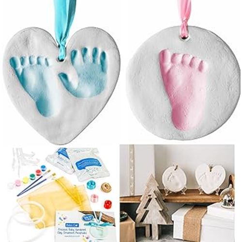 Bubzi Co Keepsake Ornament Baby Hand and Footprint Kit Newborn Keepsake Ornament for Personalized Gifts and Nursery Decor Handprint Kit for Girls and Boys