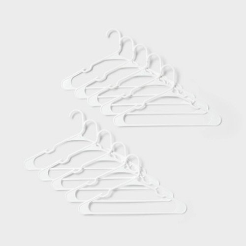 50pk Plastic Hanger White - Brightroom™