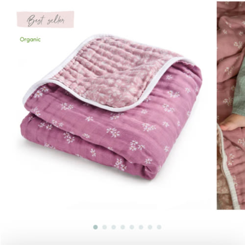 aden + anais Organic Cotton Muslin Blanket in Heritage Floral | aden + anais