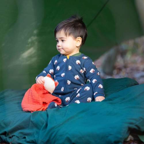 Sleeping Sheep Zip Organic Babygrow – Little Green Radicals