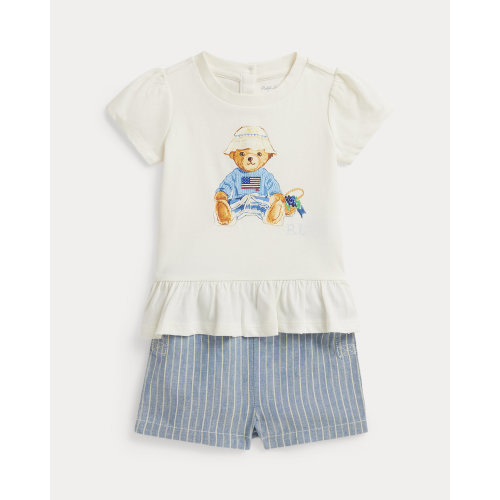 Polo Bear Tee & Linen-Cotton Short