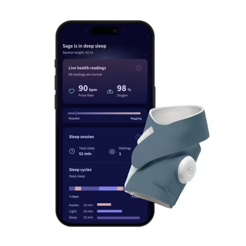 Owlet Dream Sock Baby Monitor- Bedtime Blue