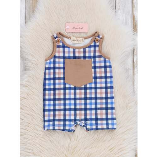 Tan & Navy Plaid Johnny