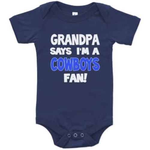 NanyCrafts' Grandpa Says I'm a Cowboys Fan Baby Bodysuit, Baby Cowboys Fan