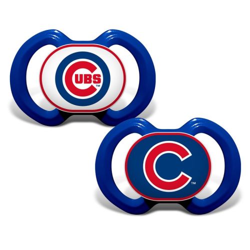 BabyFanatic Officially Licensed Unisex Pacifier 2-Pack - MLB Chicago Cubs