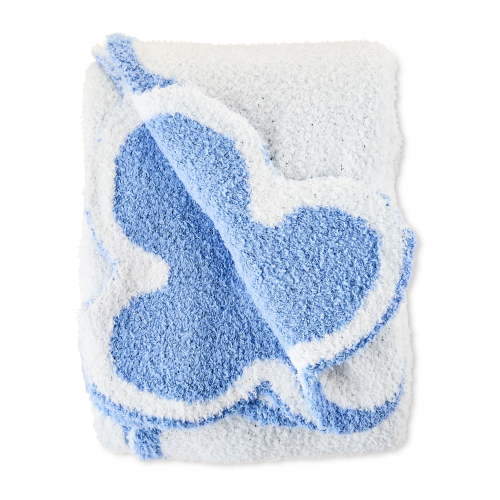 Parent's Choice Blue and White Cozy Scallop Blanket