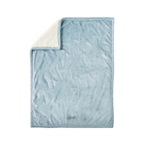 Sherpa-Backed Chamois Baby Blanket