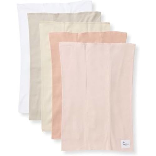 Burt's Bees Baby 100% Organic Cotton Burp Cloths, 17x11.75 in, 5-Pack | Extra absorbent large burp cloths are perfect for catching every messy moment