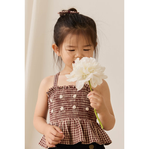 Organic Cotton Auden Top - Cinnamon Gingham – Jamie Kay USA
