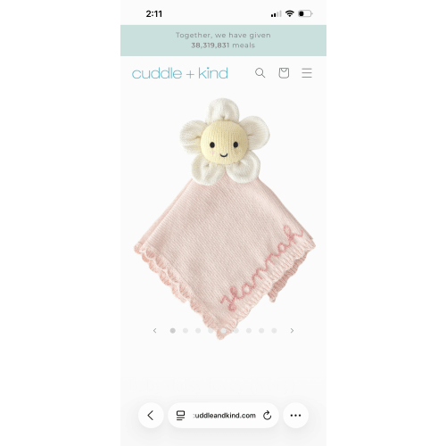 Baby daisy lovey (Ivory)