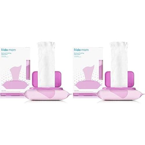 Frida Mom Witch Hazel Perineal Cooling Pad Liners for Postpartum Care, Hospital Bag Essentials for Pain Relief After Birth, Full-Length Medicated Cooling Pad Liners (24ct) (Pack of 2)