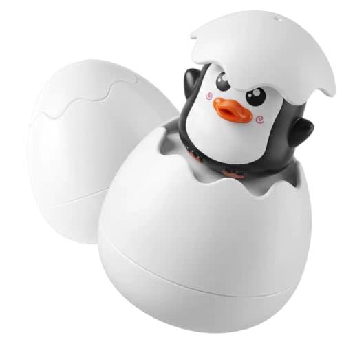 Bath Toys for Toddlers 1-3, Baby Bath Toys Water Spray Hatching Egg, Interactive Bathtub Toys for Kids Infants, Penguin Shower Toys for Boys Girls 12-36 Months, Sensory Water Toys for Toddlers 1-3