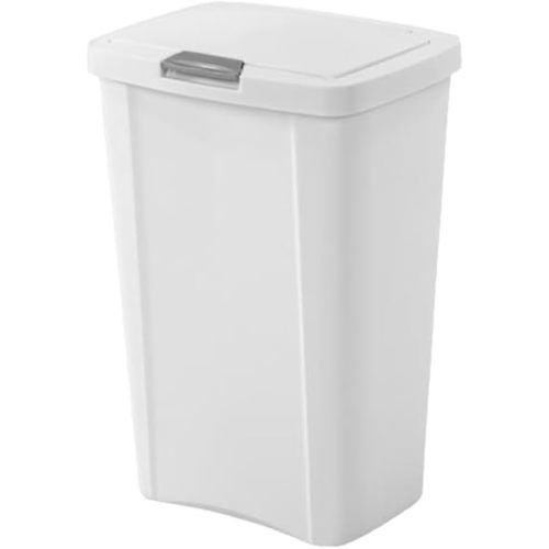 STERILITE 10458004 Touch Can, White, 13 Gallon