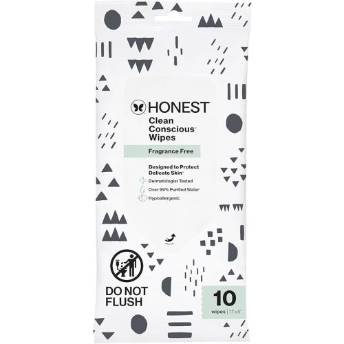 The Honest Company Hypoallergenic Multi-Use Baby Wipes for Sensitive Baby Skin, Pattern Play, 10 Count