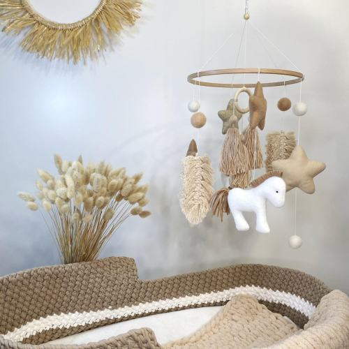 Neutral nursery boho nursery horse nursery gender neutral mobile boho decor