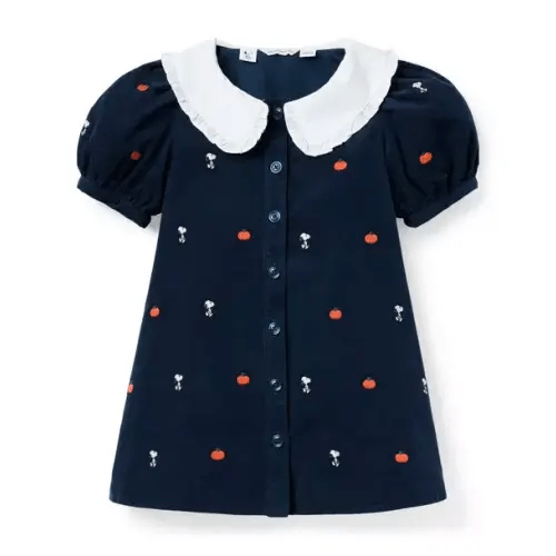 Girl Merchant Marine Snoopy Peanuts Snoopy Embroidered Corduroy Dress by Janie and Jack