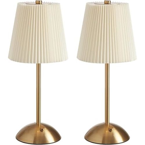 2-Pack Rechargeable Cordless Table Lamp, 3-Color Dimmable LED Touch Light