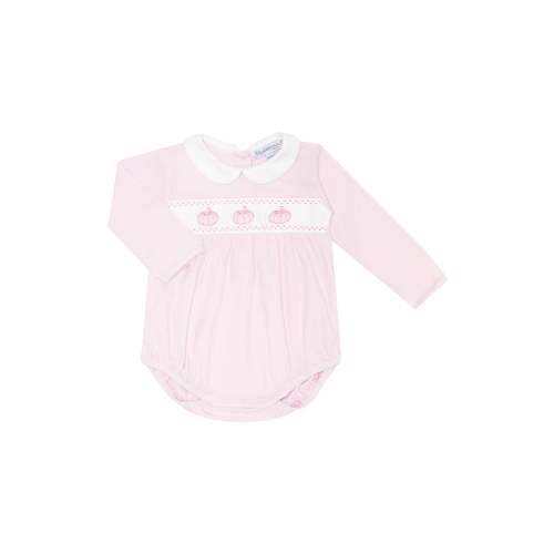 Pink Pumpkin Patch Embroidered Bubble LS – Nellapima
