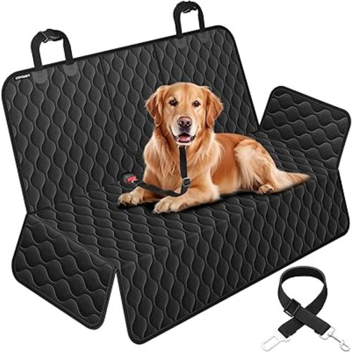 URPOWER Dog Car Seat Cover for Back Seat - Waterproof Bench Seat Cover Fits Middle Armrest for Cars, SUVs & Small Trucks, Nonslip Backseat Dog Covers Rear Seat Protector for Pets and Child