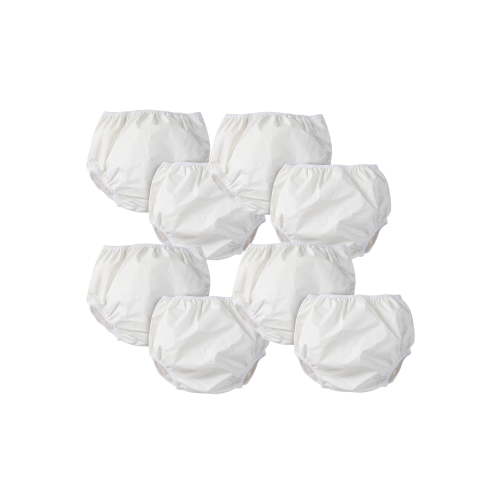 Gerber Gender Neutral Reusable White Waterproof Training Underwear, 8-Pack, Sizes 3/6 Months - 4T