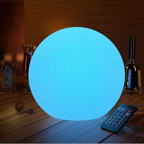LOFTEK 16-inch Rechargeable LED Glow Ball, Waterproof Globe Lamp w/Remote