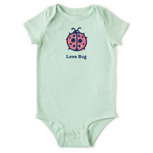 Baby Love Bug Ladybug Short Sleeve Crusher Baby Bodysuit