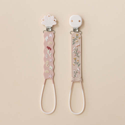 Beadless Silicone Pacifier Clip Set (2-Pack)