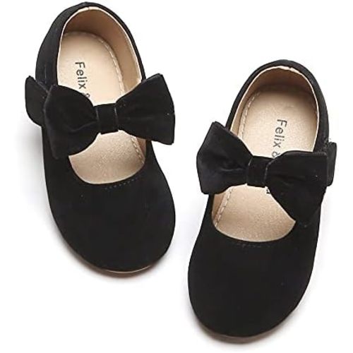 Felix & Flora Toddler Little Girls Dress Shoes - Flower Girls Mary Jane Flats Ballet Shoes Party Wedding