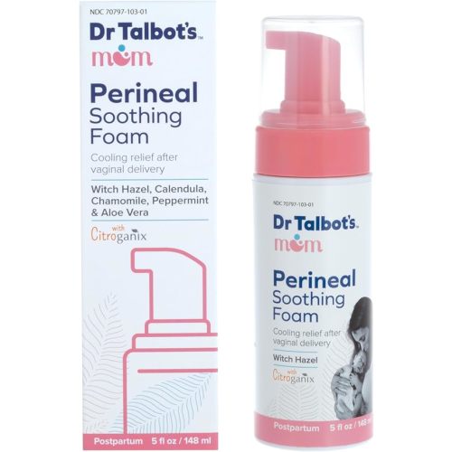 Dr. Talbot's Mom Perineal Soothing Foam - Cooling Postpartum Relief with Witch Hazel and Citroganix - Postpartum Essentials - 5 fl oz