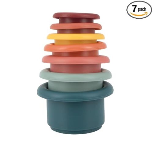 Nuby Stacking Soft Silicone Cups Interactive Toy
