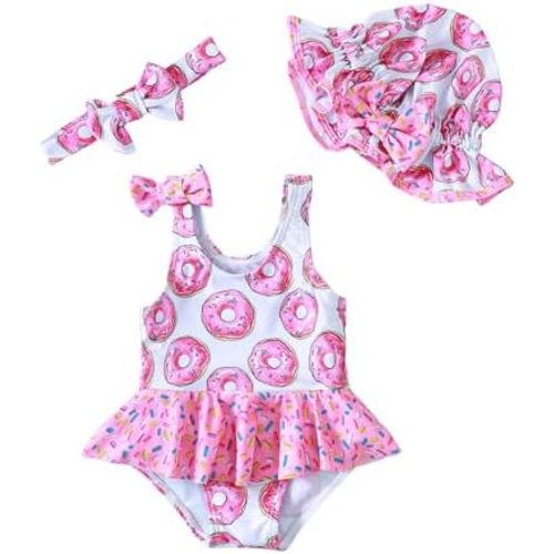 Saeaby Newborn Baby Girl Swimsuit Toddler Ruffle Swimsuit Bikini Tankini Infant Swimwear One Piece Bathing Suits for Girls