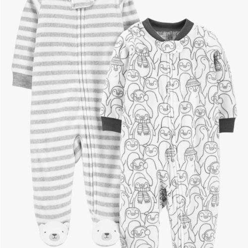 Simple Joys by Carter's unisex-baby 2-pack Neutral Fleece Footed Sleep and Play